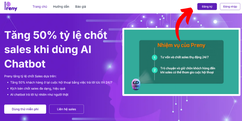 hướng dẫn tạo chatbot fanpage Facebook bằng Preny