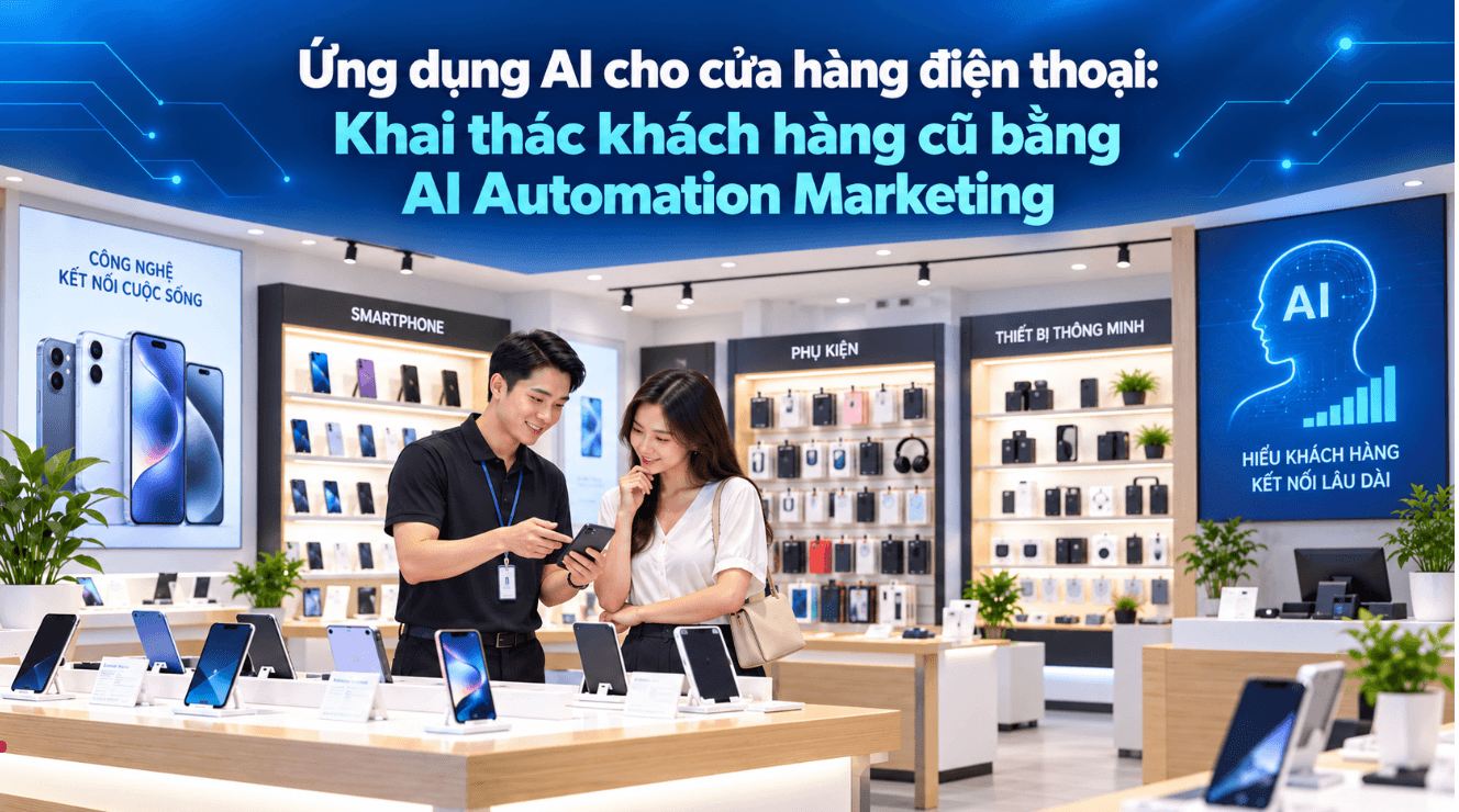 Ứng Dụng AI Cho Cửa Hàng Điện Thoại: Khai Thác Khách Hàng Cũ Bằng AI Automation